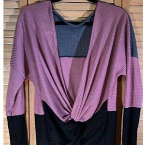 AXis Apparel Woman's Waffle Knit Tulip Shrug/Top SZ S/DONATION-CHARITY SALE
